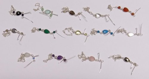 Judy Larson's Multi Gemstone Necklace - , Contemporary Wire Jewelry, Making Chain, Chain Making , Loops, Wire Loop, Wrapped Wire Loop, multi gemstone necklace